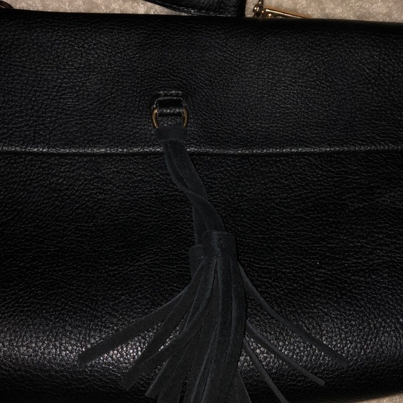 Anthropologie black faux leather crossbody - Picture 2 of 5